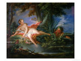 The Bather Surprised Reproduction procédé giclée par Francois Boucher