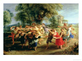 A Peasant Dance, 1636-40 Reproduction procédé giclée par Peter Paul Rubens