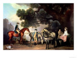 Melbourne and Milbanke Families Giclee Print by George Stubbs