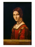 Portrait of a Lady from the Court of Milan, circa 1490-95 Giclée-Druck von Leonardo da Vinci 