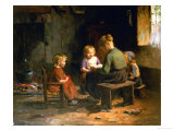 The Reading Lesson Giclee Print by Evert Pieters