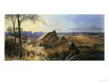 Aborigines in an Australian Landscape Giclee Print by George Rowe