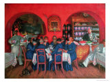Moscow Cafe, 1916 Lámina giclée por Boris Kustodiyev Moscow Cafe, 1916 Lámina giclée por Boris Kustodiyev