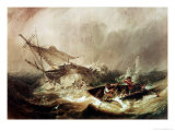 Rowing to Rescue Shipwrecked Sailors off the Northumberland Coast Giclee Print by John Wilson Carmichael