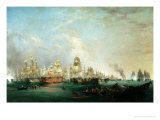Surrender of the Santissima Trinidad to Neptune, the Battle of Trafalgar, 3Pm, 21st October 1805 Giclee Print by Lieutenant Robert Strickland Thomas