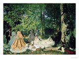 Le Dejeuner Sur L'Herbe, 1866 reproduction procédé giclée par Claude Monet