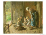 Playing Jacks on the Doorstep Giclee-trykk av Bernhardus Johannes Blommers Playing Jacks on the Doorstep Giclee-trykk av Bernhardus Johannes Blommers