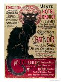 Poster Advertising an Exhibition of the Collection Du Chat Noir Cabaret at the Hotel Drouot, Paris Reproduction procédé giclée par Théophile Alexandre Steinlen