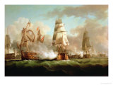 "Neptune" Engaged, Trafalgar, 1805 Giclee Print by J. Francis Sartorius