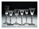 Air-Twist Glasses, 1750-60 (Glass) reproduction procédé giclée