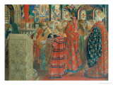Seventeenth Century Russian Women at Church, 1899 Giclee Print by Andrei Petrovich Ryabushkin