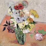 Roses and Anemones, c.1890 Giclée-tryk af Vincent van Gogh Roses and Anemones, c.1890 Giclée-tryk af Vincent van Gogh