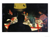 Dinner by Lamplight, 1899 Giclée-Druck von Félix Vallotton