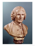 Bust of Jean-Jacques Rousseau (1712-78) reproduction procédé giclée par Jean-Antoine Houdon