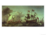 Royal Visit to the Fleet, 5th June 1672 Impressão giclée por Willem van de Velde