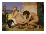 Young Greeks Encouraging Cocks to Fight, 1846 reproduction procédé giclée par Jean-Léon Gérôme
