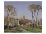 Entrance to the Village of Voisins, Yvelines, 1872 Giclee Print by Camille Pissarro