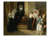 The Masked Ball, circa 1870 Giclee Print by Henri Victor Deveria