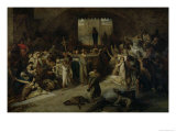 The Plague of Tournai in 1095, 1883 Giclee Print by Louis Gallait