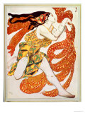 Costume Design for a Bacchante in "Narcisse" by Tcherepnin, 1911 reproduction procédé giclée par Leon Bakst