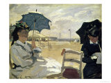The Beach at Trouville, 1870 Giclee Print by Claude Monet
