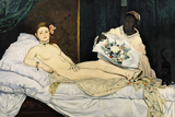 Olympia, 1863  reproduction procédé giclée par Édouard Manet