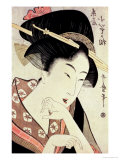 Bust Portrait of the Heroine Kioto of the Itoya Giclee Print by Utamaro Kitagawa 