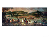 Hunting in the Forest at Compiegne Giclee Print by Jean-Baptiste Oudry