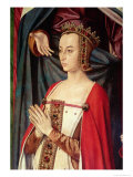 Anne of France, Right Wing of the Bourbon Altarpiece reproduction procédé giclée par Master of Moulins 