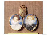 John Croker and His Wife Frances reproduction procédé giclée par Nicholas Hilliard