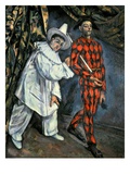 Pierrot and Harlequin (Mardi Gras), 1888 (Oil on Canvas) Giclee Print by Paul Cezanne