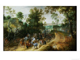 A Cavalry Column Ambushed on a Woodland Path Impressão giclée por Sebastian Vrancx A Cavalry Column Ambushed on a Woodland Path Impressão giclée por Sebastian Vrancx