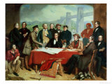 Conference of Engineers at Britannia Bridge, circa 1850 Giclee Print by John Seymour Lucas Conference of Engineers at Britannia Bridge, circa 1850 Giclee Print by John Seymour Lucas