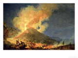 Vesuvius Erupting Giclée-Druck von Pierre Jacques Volaire