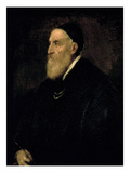 Self Portrait, C.1560 (Oil on Canvas) Reproduction procédé giclée par  Titian