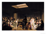 A Game of Billiards, 1807 Giclee-trykk av Louis Leopold Boilly