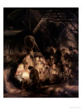 Adoration of the Shepherds, 1646 Giclee Print by Rembrandt van Rijn 
