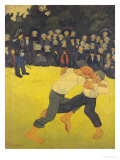 The Wrestling Bretons, circa 1893 Giclée-Druck von Paul Serusier