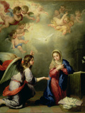 The Annunciation (panel) Lámina giclée por Bartolome Esteban Murillo