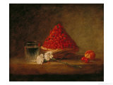 Basket with Wild Strawberries, circa 1761 Lámina giclée por Jean-Baptiste Simeon Chardin