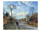 The Road to Louveciennes, 1872 Giclee Print by Camille Pissarro