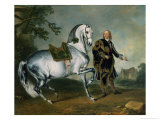 The Dappled Horse "Scarramuie" En Piaffe Giclee Print by Johann Georg de Hamilton