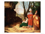 The Three Philosophers reproduction procédé giclée par Giorgione 