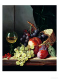 Grapes and Plums Giclee Print by Edward Ladell