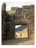 Lion Gate over the Entrance to the Palace of Mycenae, Greece, 15th Century BC Giclee Print Lion Gate over the Entrance to the Palace of Mycenae, Greece, 15th Century BC Giclee Print