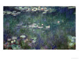 Waterlilies: Green Reflections, 1914-18 (Central Section) Giclee Print by Claude Monet