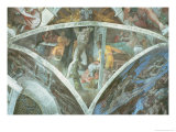 Sistine Chapel Ceiling: Haman (spandrel) (pre restoration) Lámina giclée por Michelangelo Buonarroti