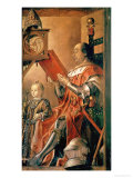 Federigo Da Montefeltro and His Son Guidobaldo Giclee Print by Juste de Gand