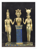 The Triad of Osorkon II, Reign of Osorkon II, circa 874-850 BC (Gold, Lapis Lazuli and Glass) Giclee Print The Triad of Osorkon II, Reign of Osorkon II, circa 874-850 BC (Gold, Lapis Lazuli and Glass) Giclee Print