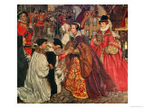 Queen Mary and Princess Elizabeth entering London, 1553 Lámina giclée por John Byam Shaw